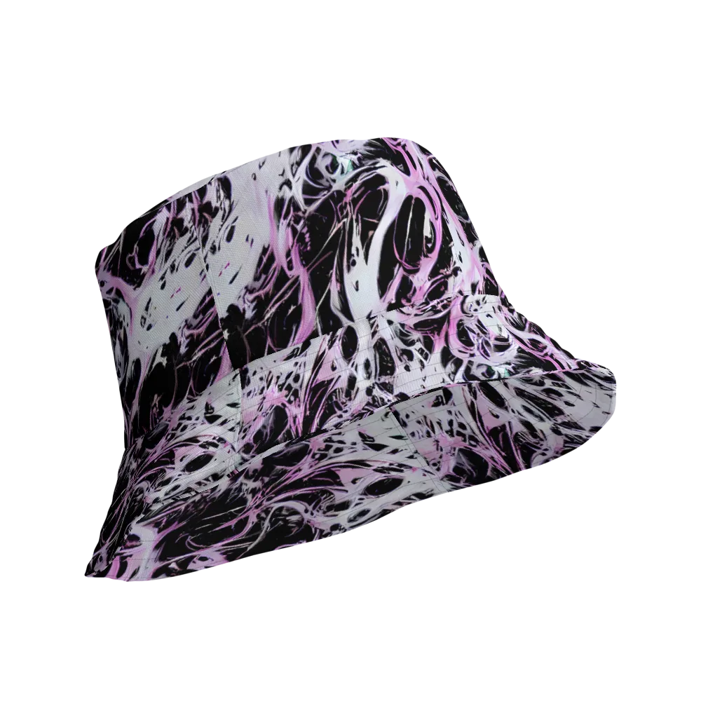 Electric Noir on Reversible Bucket Hat — Product details Outside