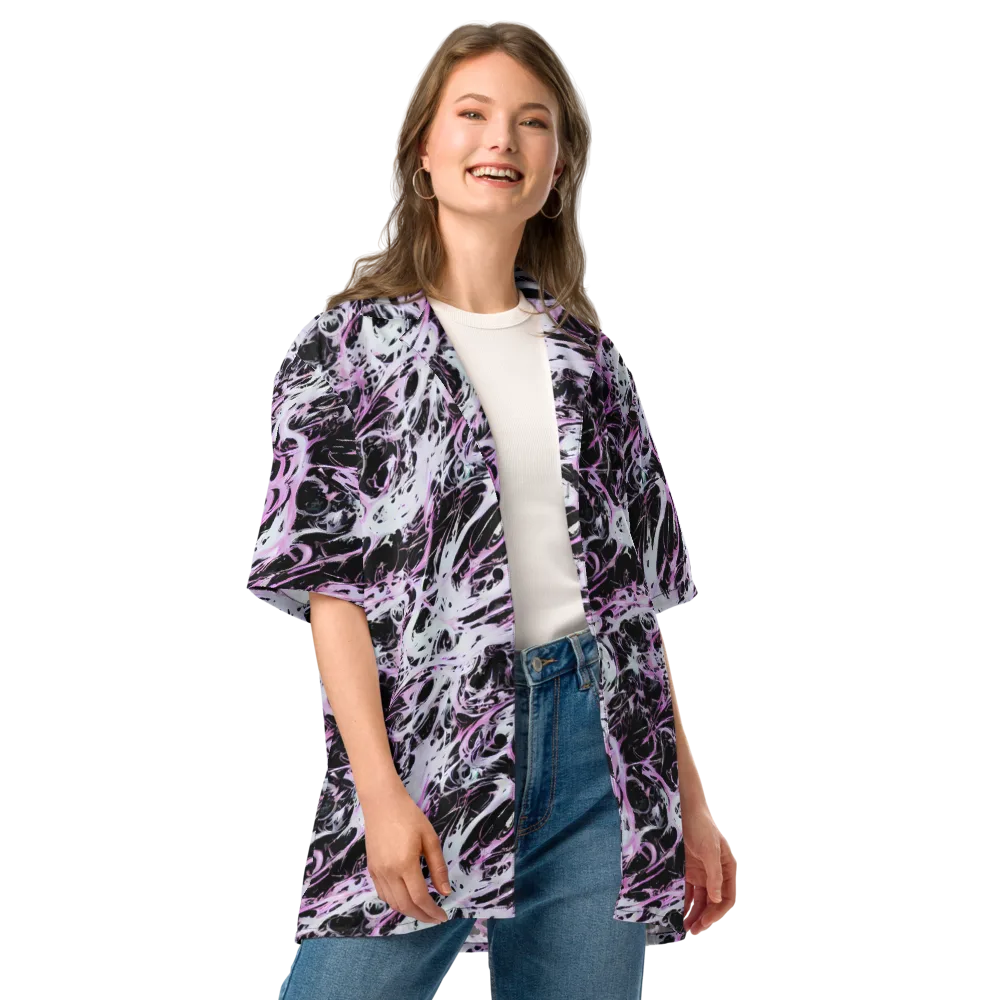 Electric Noir on Button Shirt — Front