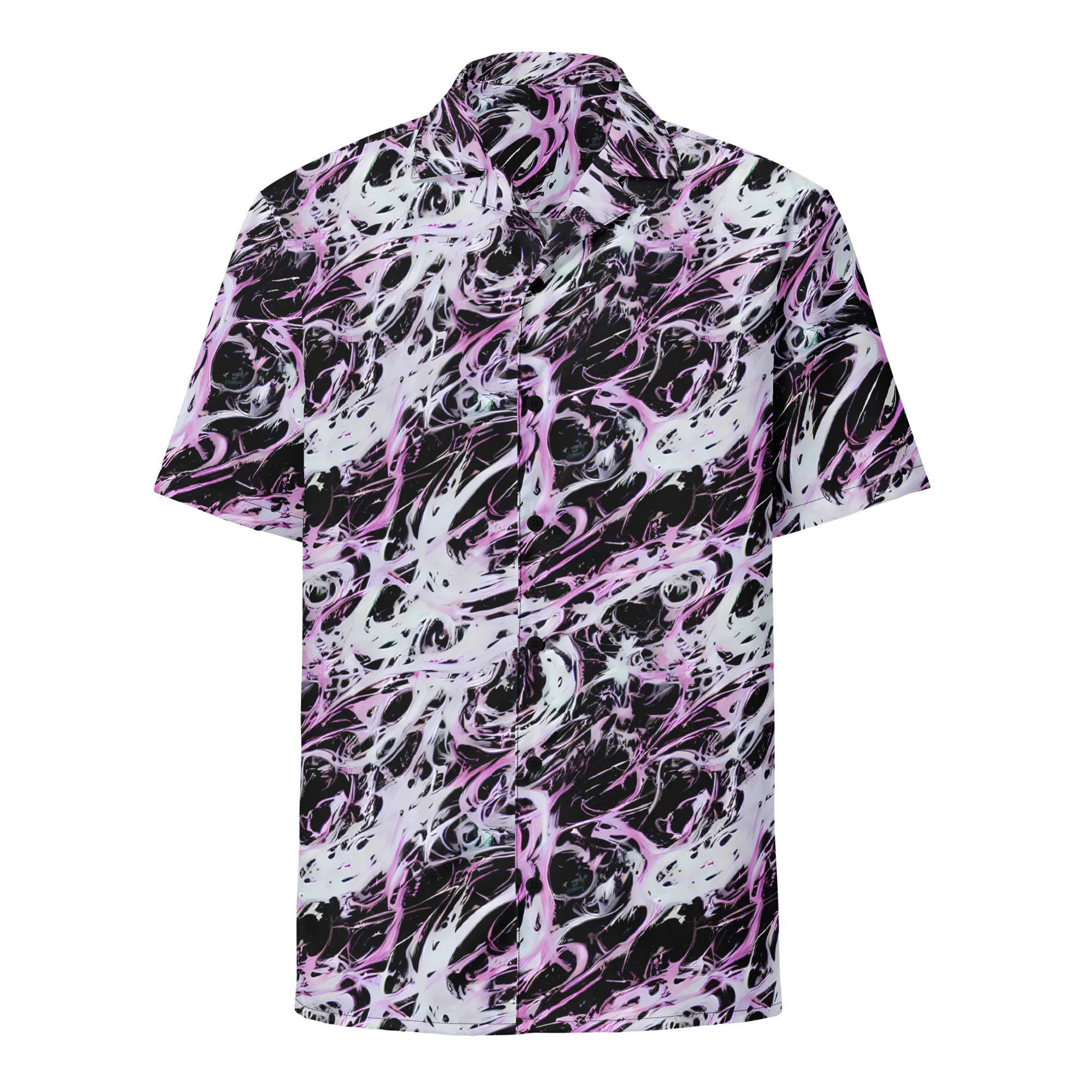 Electric Noir on Button Shirt — Front