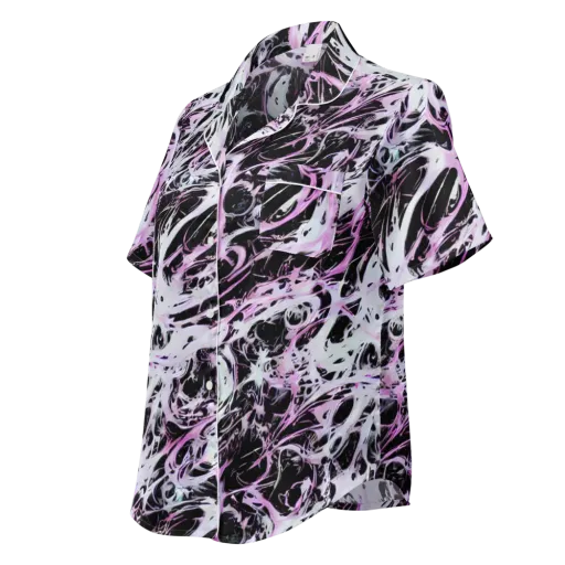 Electric Noir on a Women's Short Sleeve Pajama Top