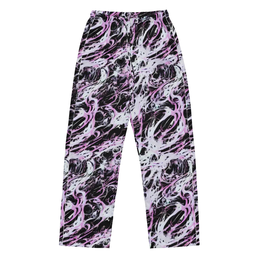 Electric Noir on Women's Pajama Pants — Front
