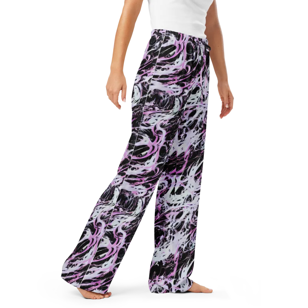 Electric Noir on Women's Pajama Pants — Right Front