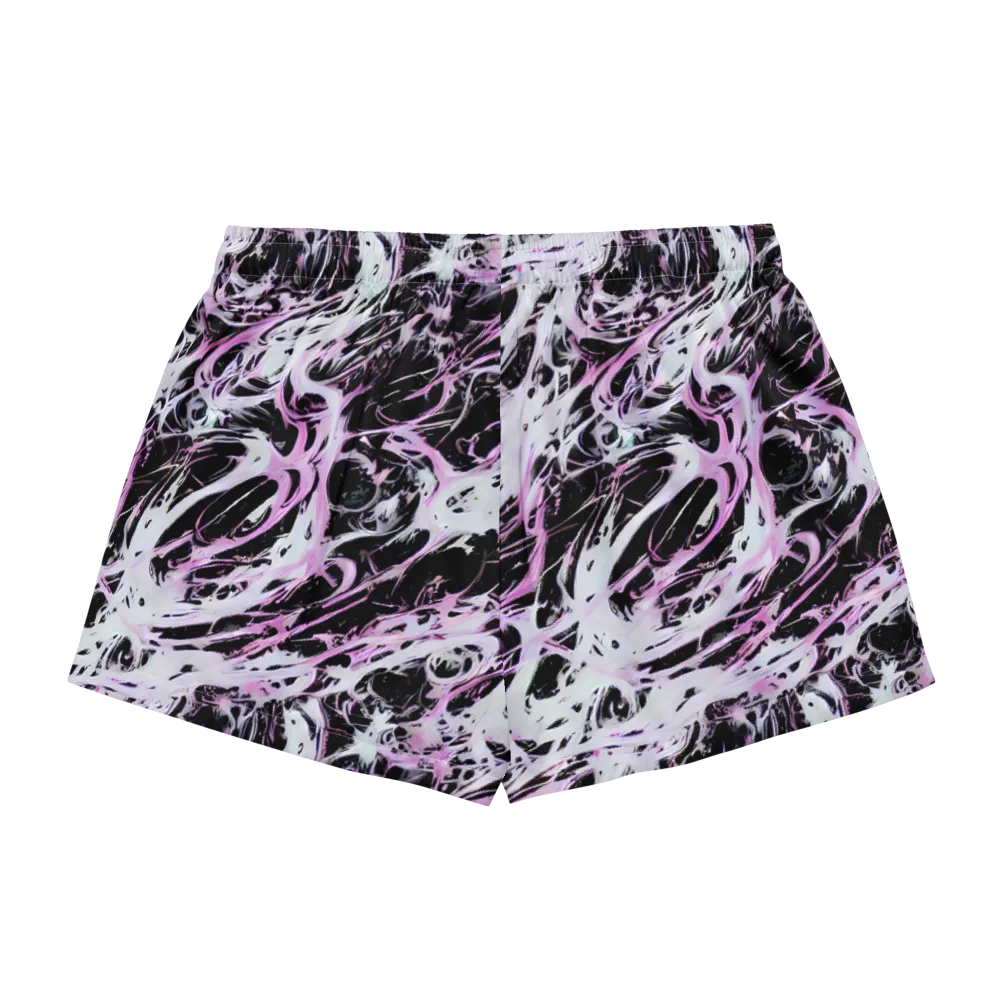 Electric Noir on Women's Pajama Shorts — Back