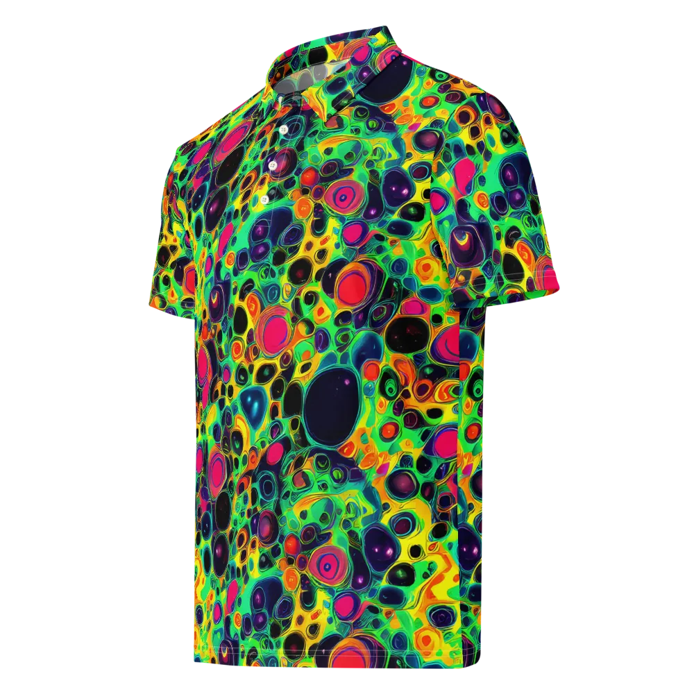 Vivid Spill on Men's Slim Fit Polo Shirt — Left Front