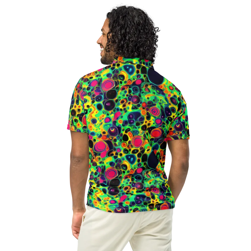 Vivid Spill on Men's Slim Fit Polo Shirt — Back