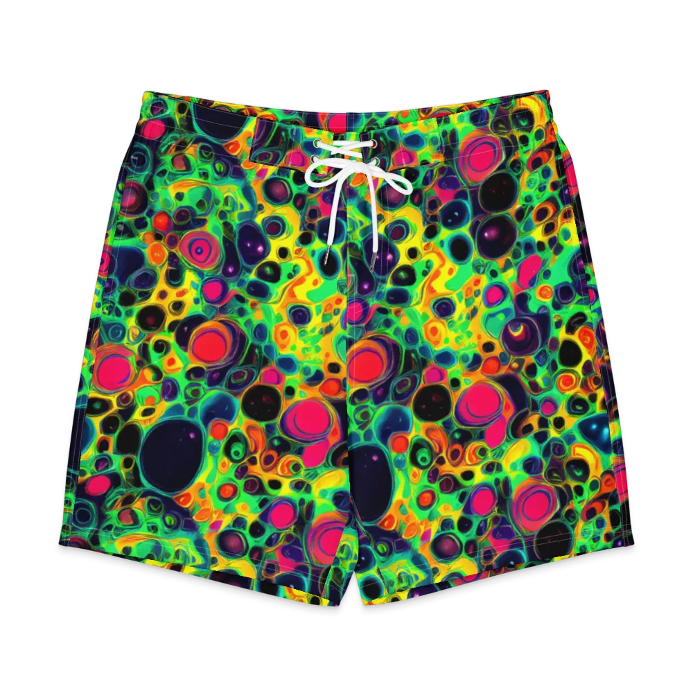 Vivid Spill on Men's Board Shorts — Front