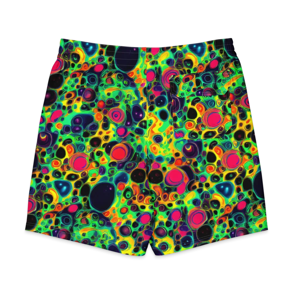 Vivid Spill on Men's Board Shorts — Back