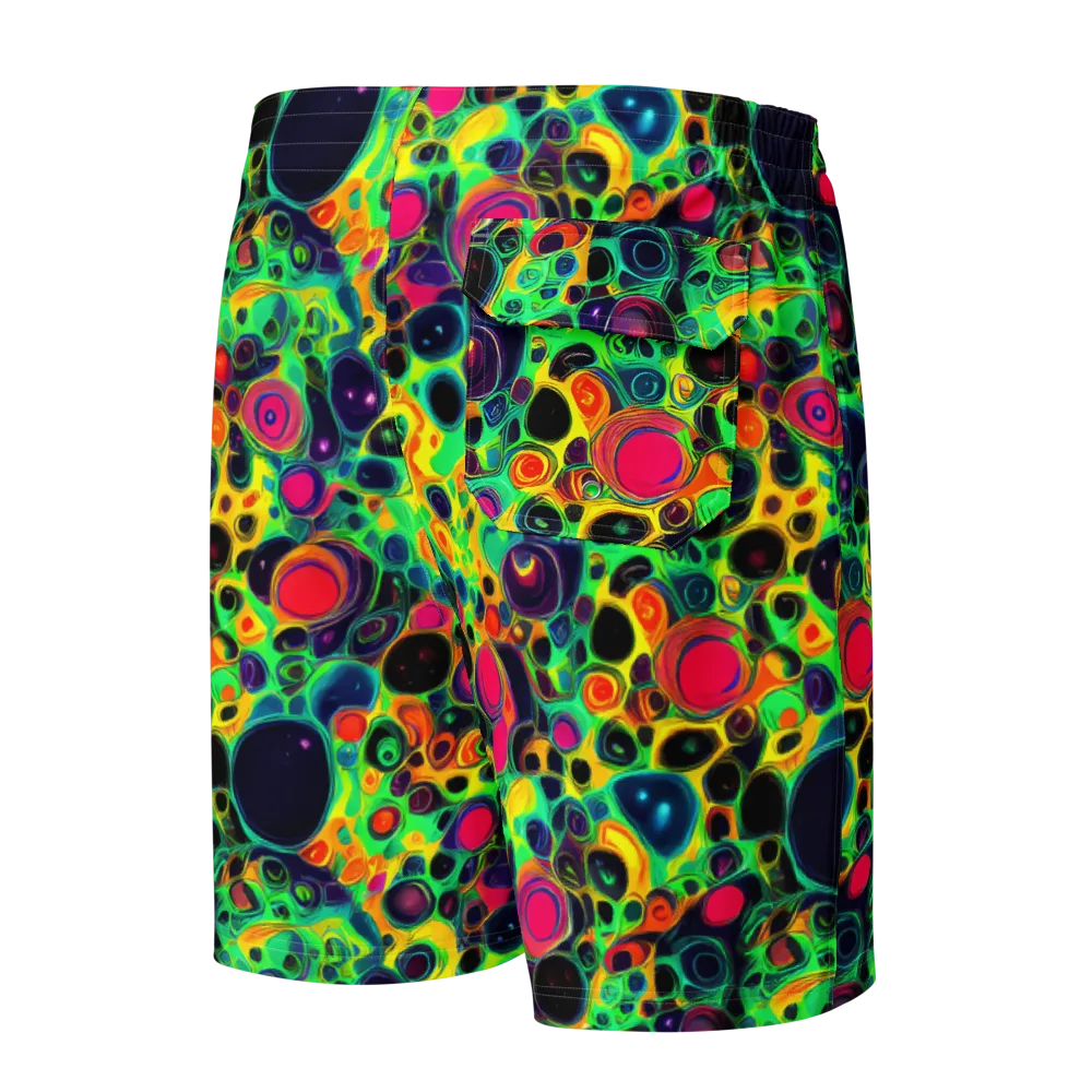 Vivid Spill on Men's Board Shorts — Back