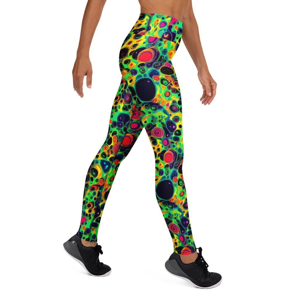 Vivid Spill on Yoga Leggings — Right