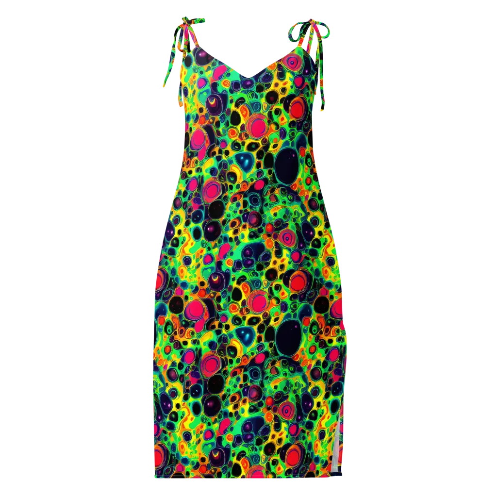 Vivid Spill on Slip Dress — Front