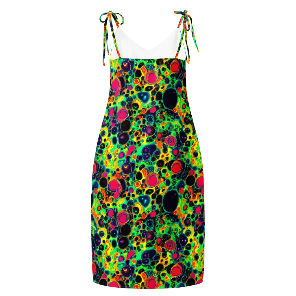 Vivid Spill on Slip Dress — Back