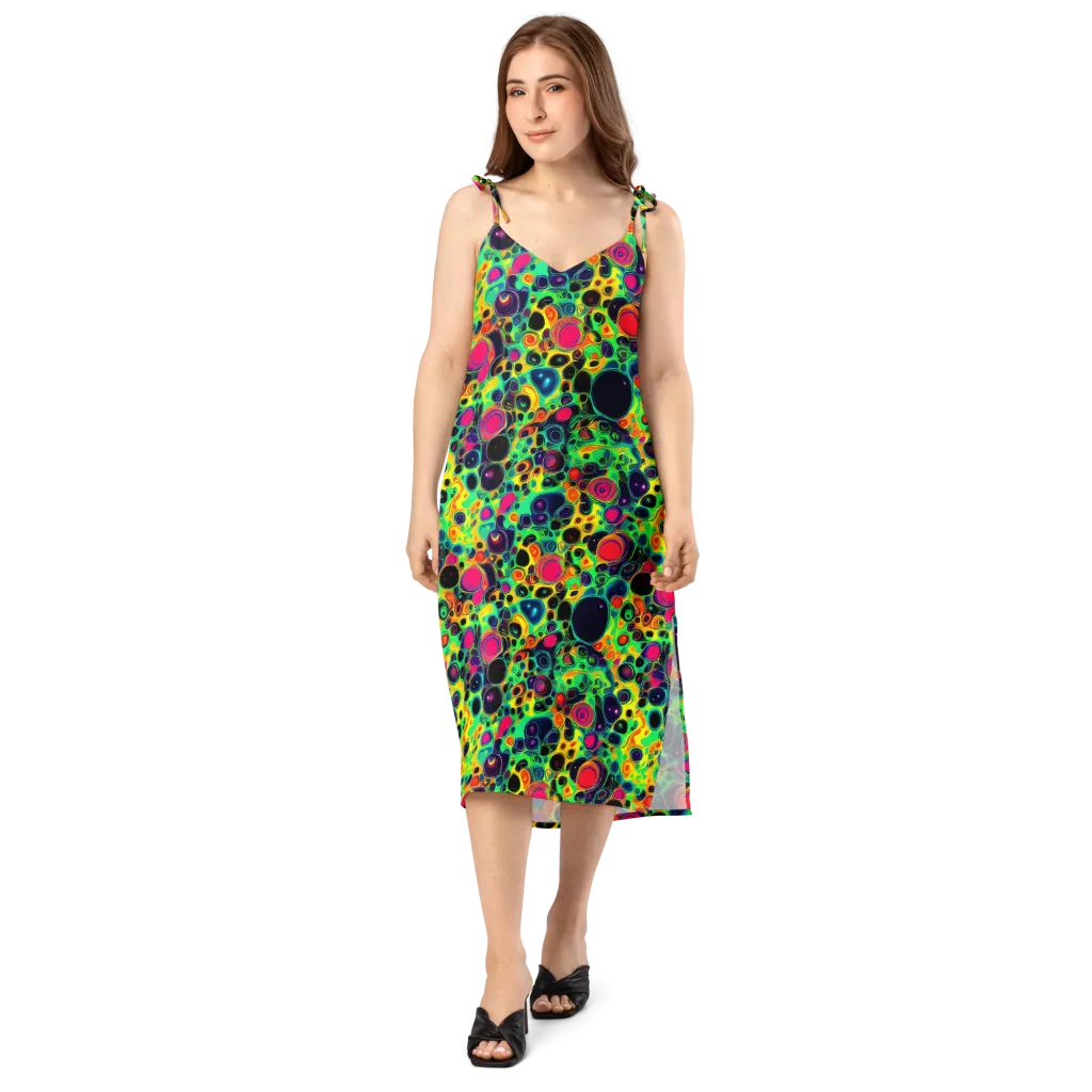 Vivid Spill on Slip Dress — Front