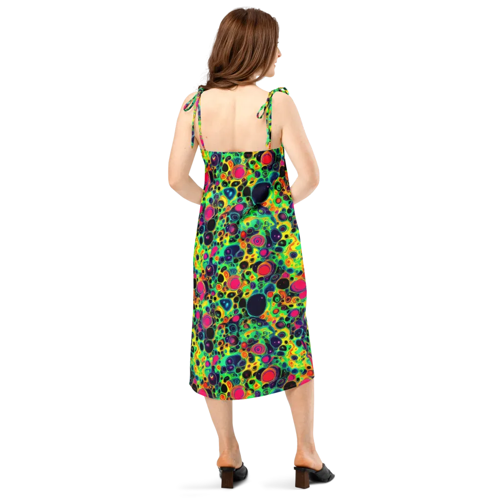 Vivid Spill on Slip Dress — Back