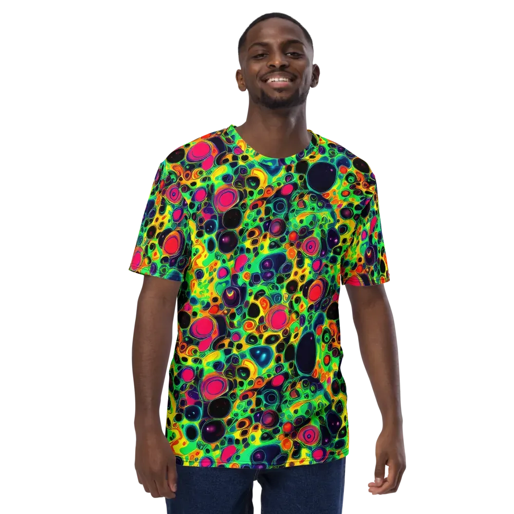 Vivid Spill on Men's Crew Neck T-Shirt — Front