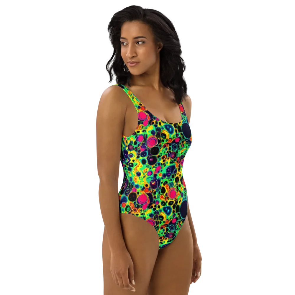 Vivid Spill on One-Piece Swimsuit — Right