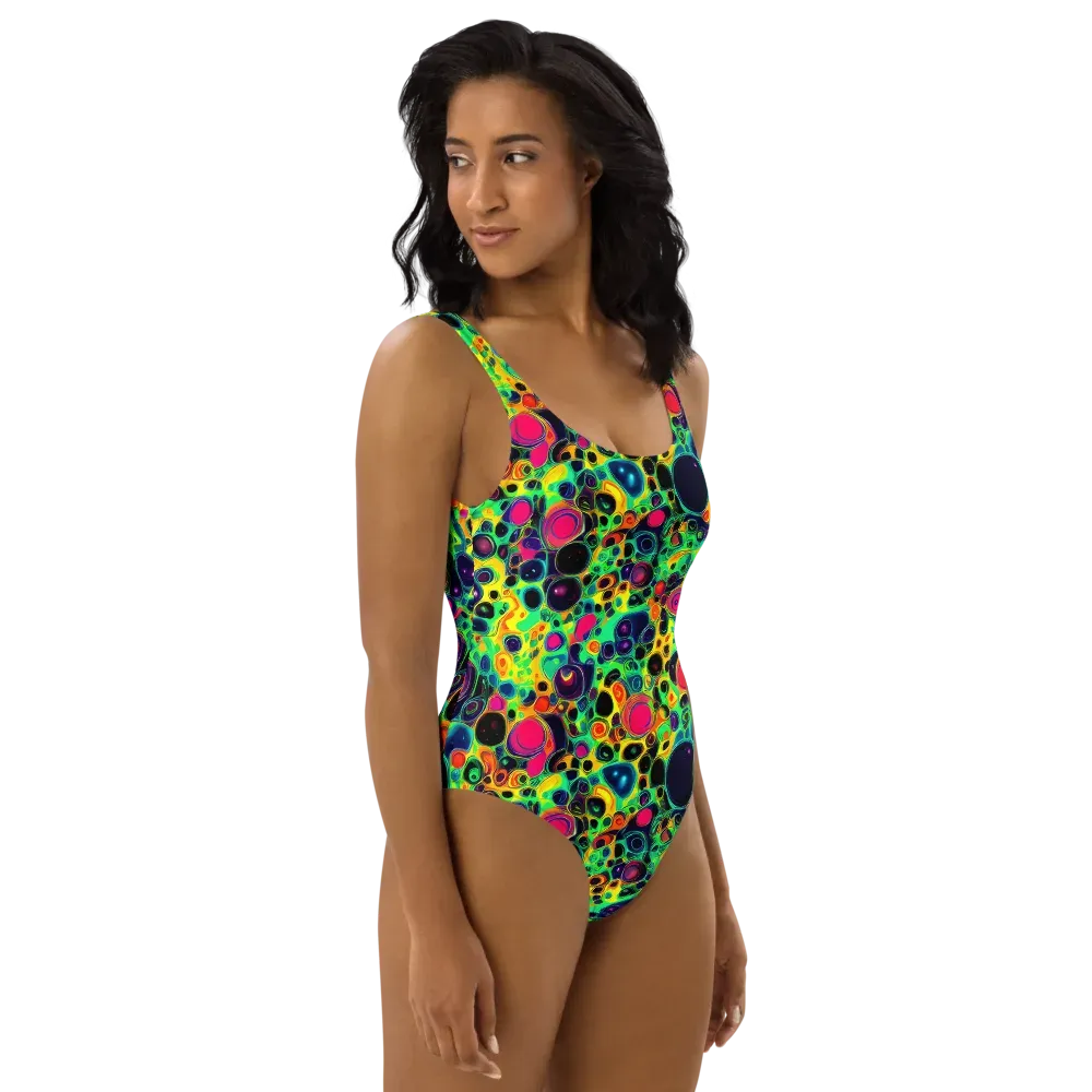 Vivid Spill on One-Piece Swimsuit — Right
