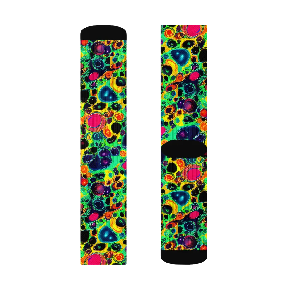 Vivid Spill on Socks — Right Sock