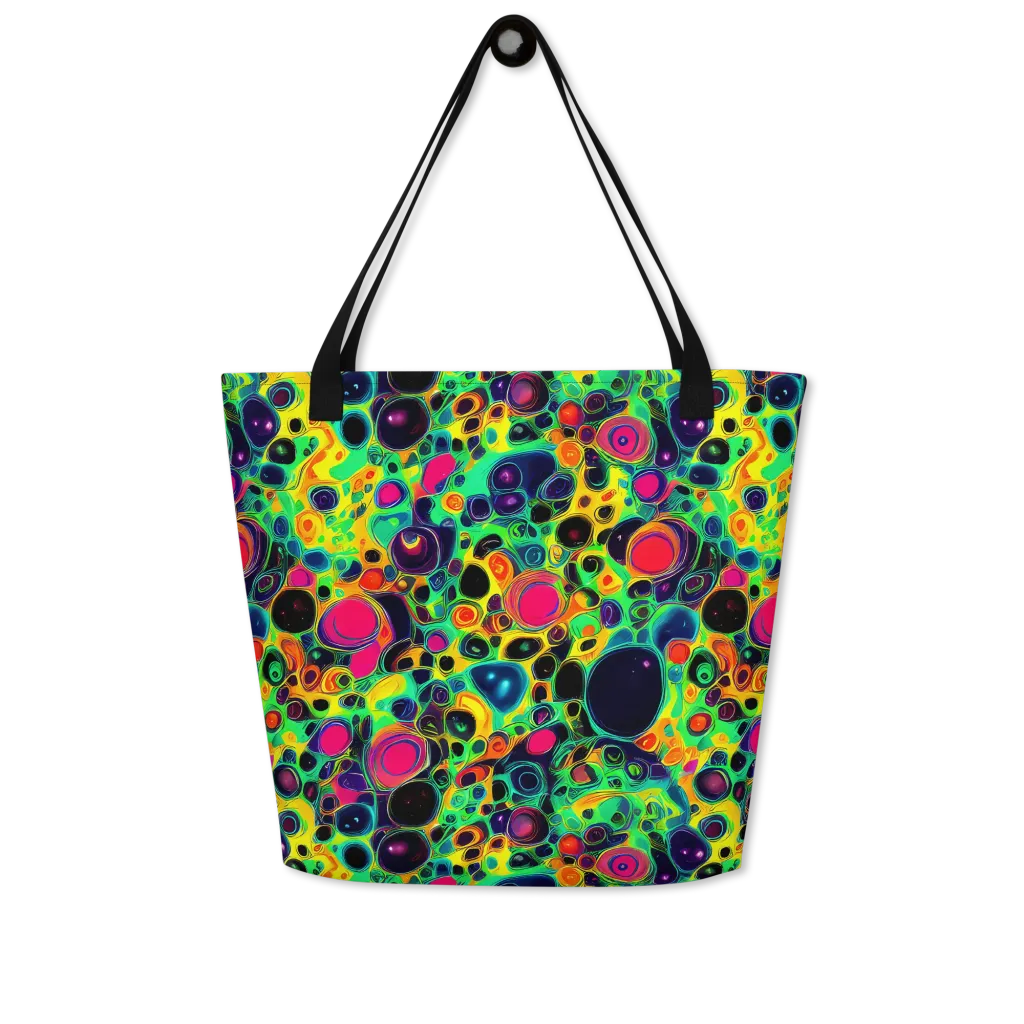 Vivid Spill on Large Tote Bag W/ Pocket — Front