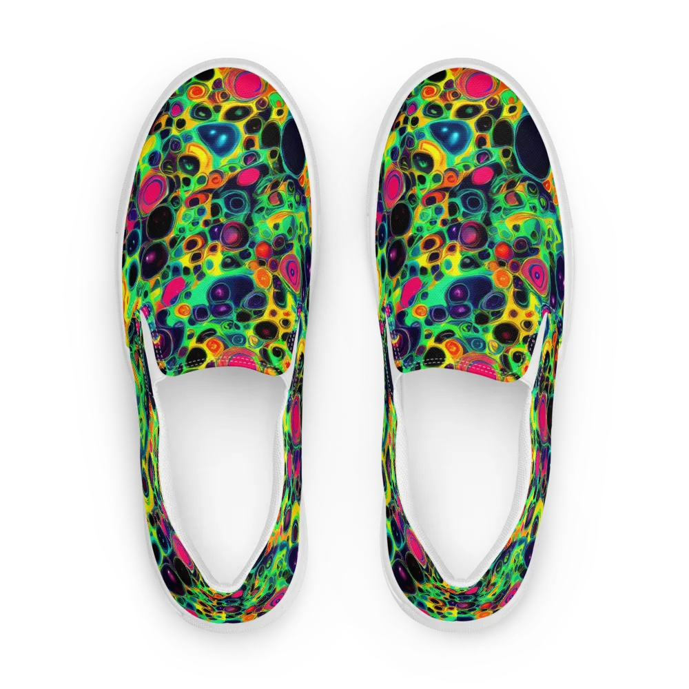 Vivid Spill on Women's Slip-On Canvas Shoes — Front