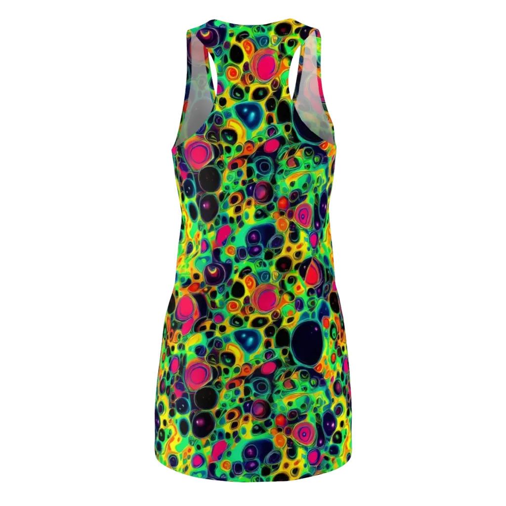 Vivid Spill on Racerback Dress — Back