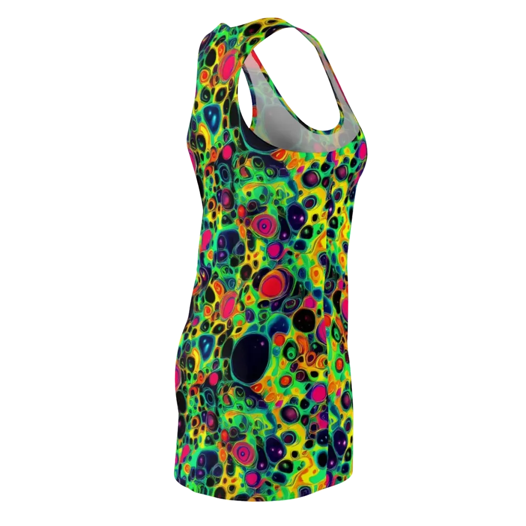 Vivid Spill on Racerback Dress — Back Side