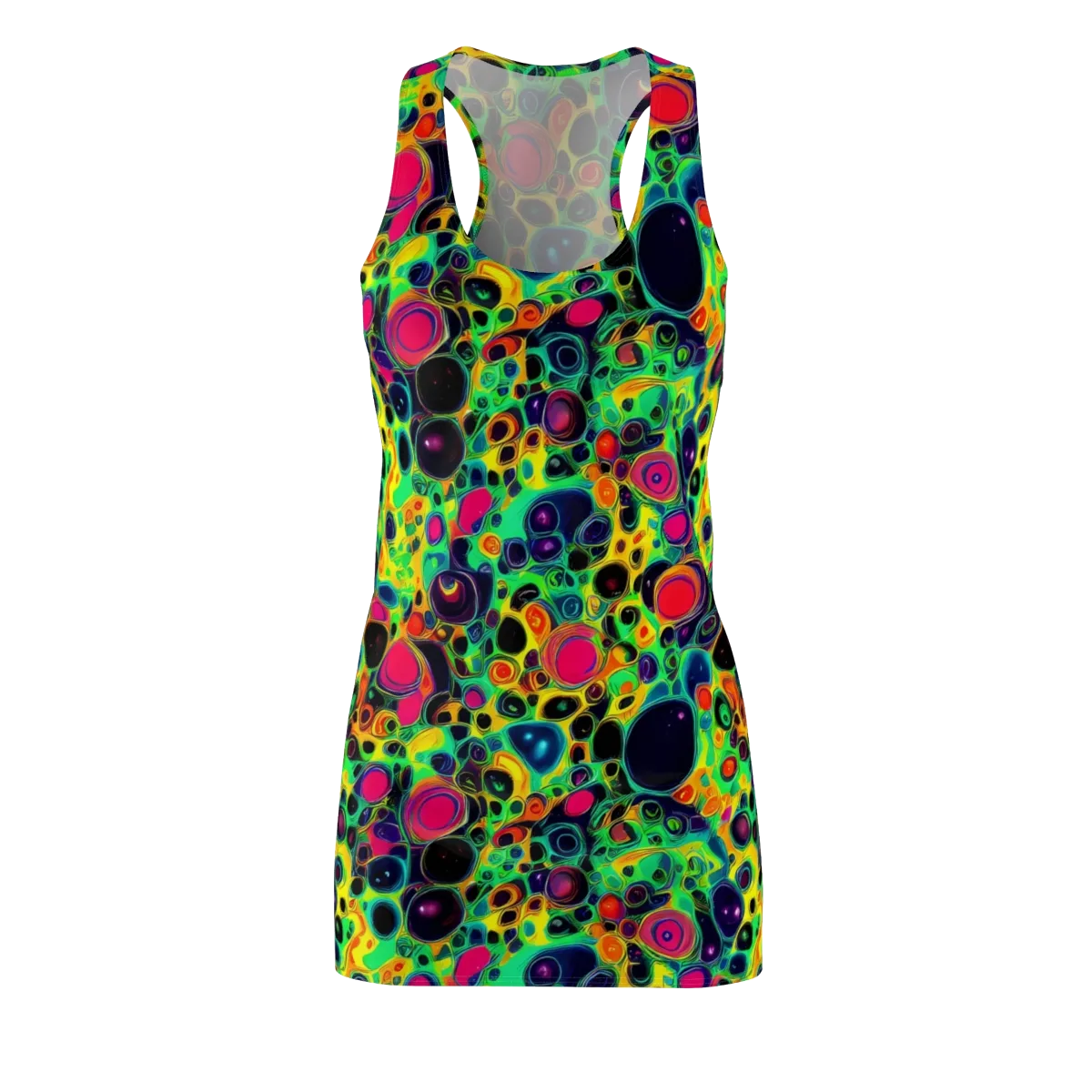 Vivid Spill on Racerback Dress — Front