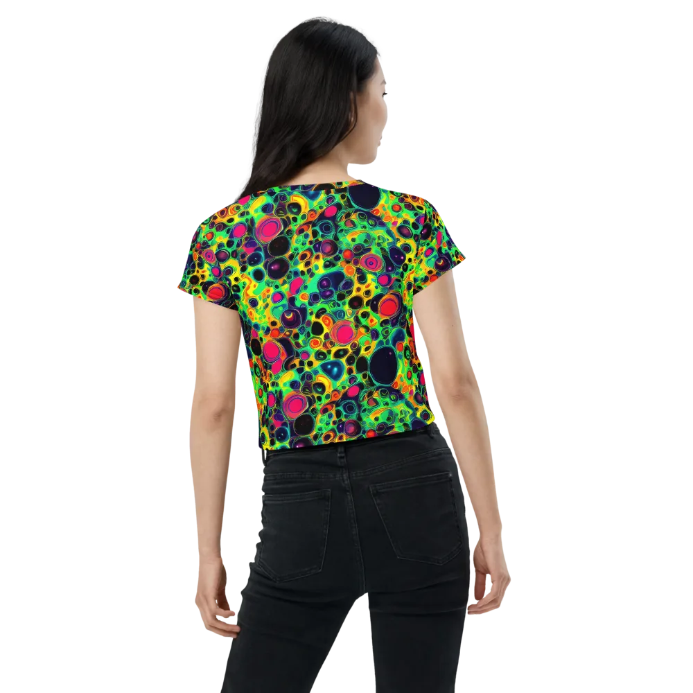 Vivid Spill on Crop Tee — Back