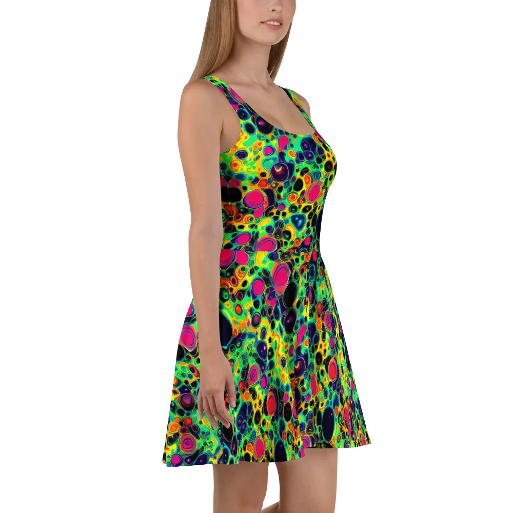 Vivid Spill on Skater Dress — Right