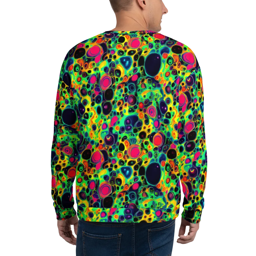 Vivid Spill on Sweatshirt — Back
