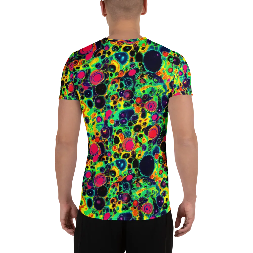 Vivid Spill on Men's Athletic T-Shirt — Back