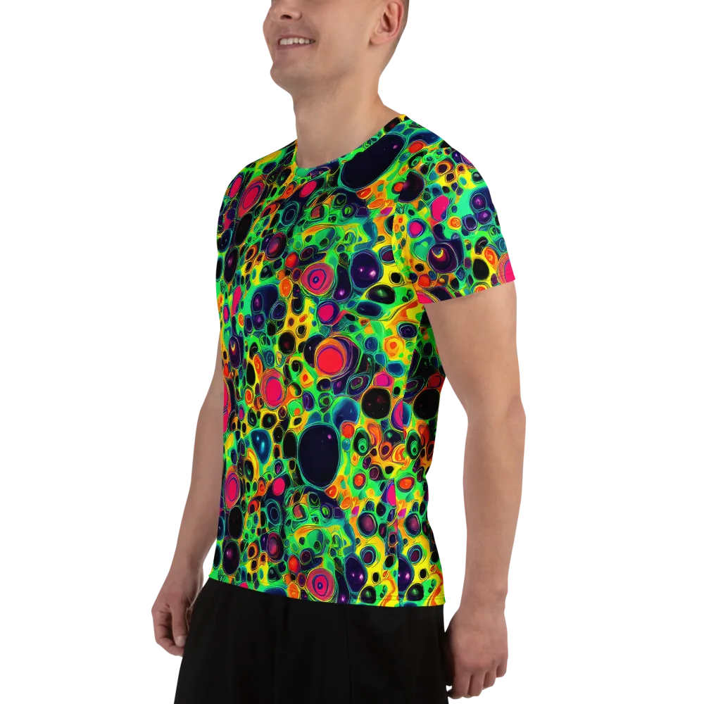 Vivid Spill on Men's Athletic T-Shirt — Left