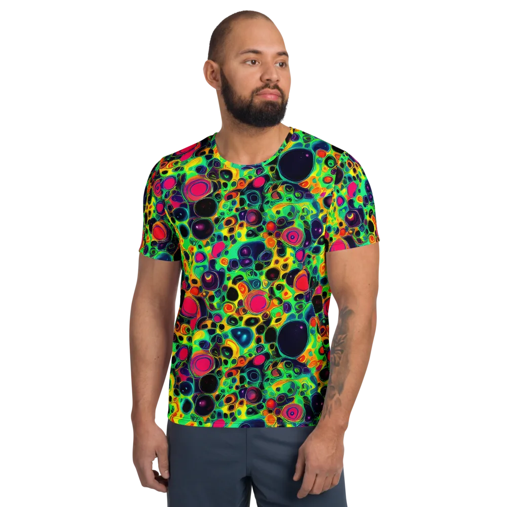 Vivid Spill on Men's Athletic T-Shirt — Front