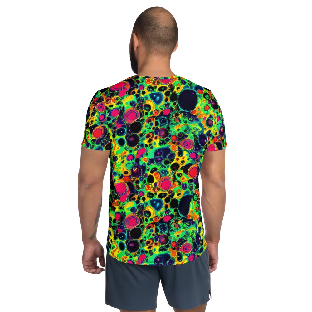 Vivid Spill on Men's Athletic T-Shirt — Back