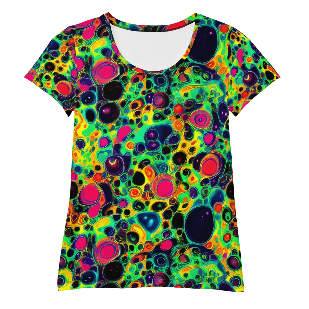 Vivid Spill on Women's Athletic T-Shirt — Front