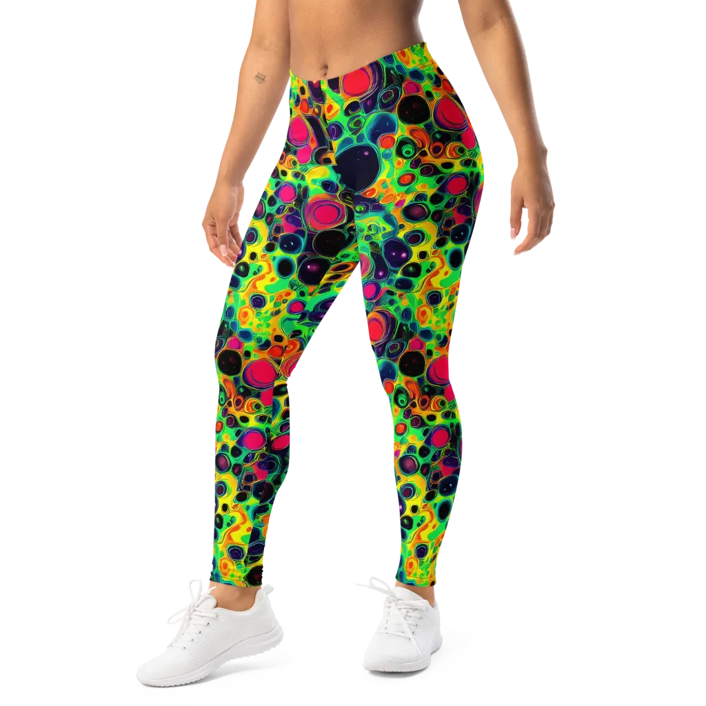 Vivid Spill on Leggings — Left Front