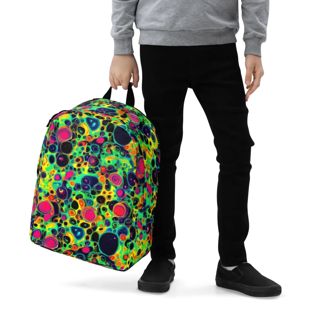 Vivid Spill on Minimalist Backpack — Zoomed-in