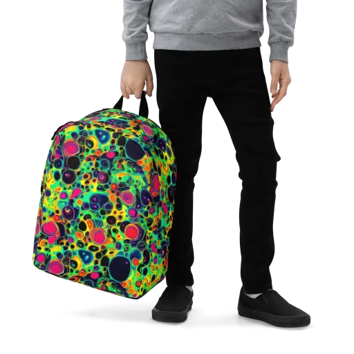 Vivid Spill on a Minimalist Backpack