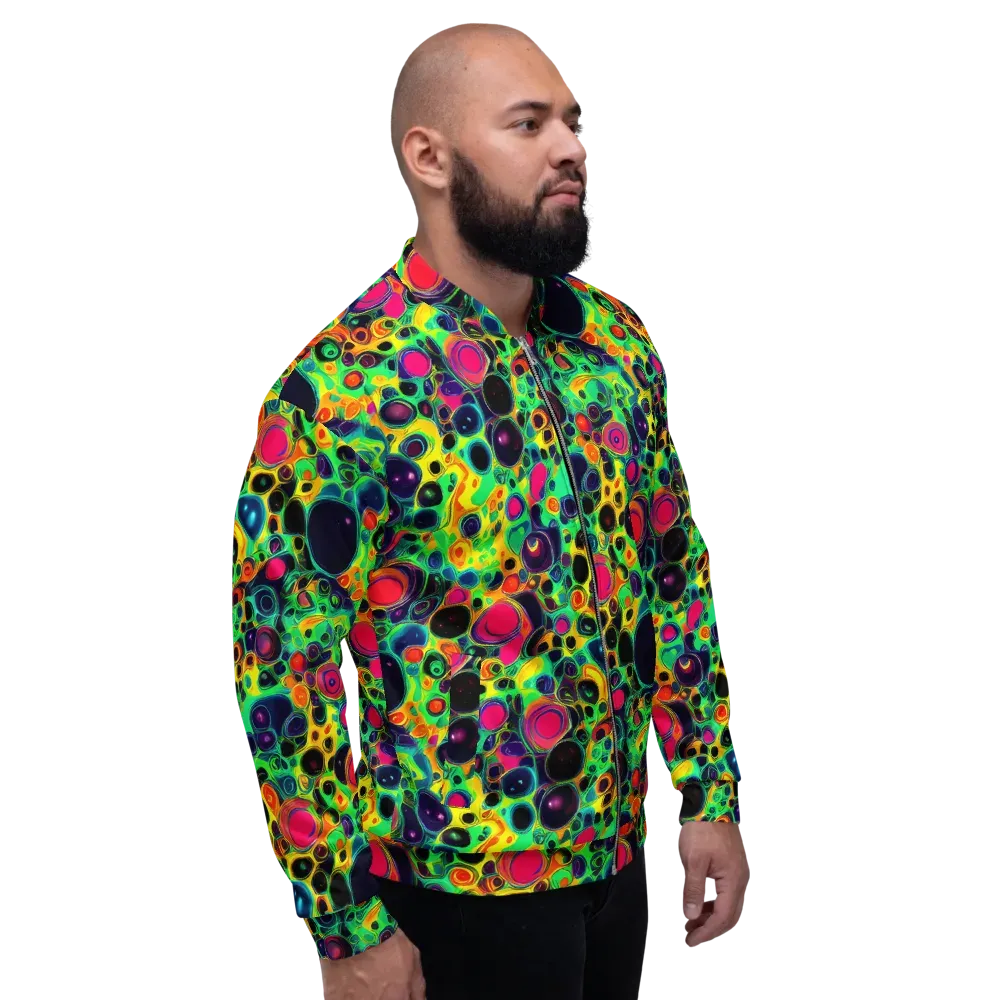 Vivid Spill on Bomber Jacket — Right