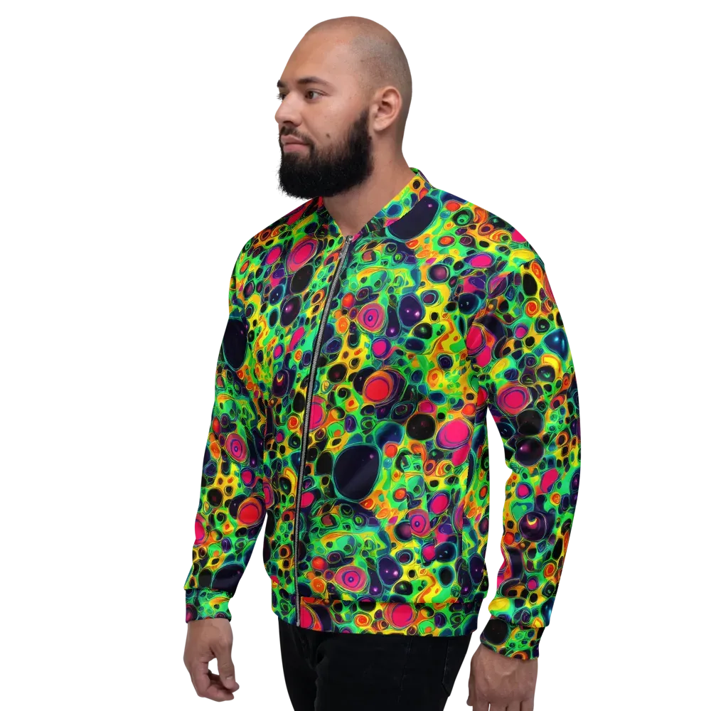 Vivid Spill on Bomber Jacket — Left
