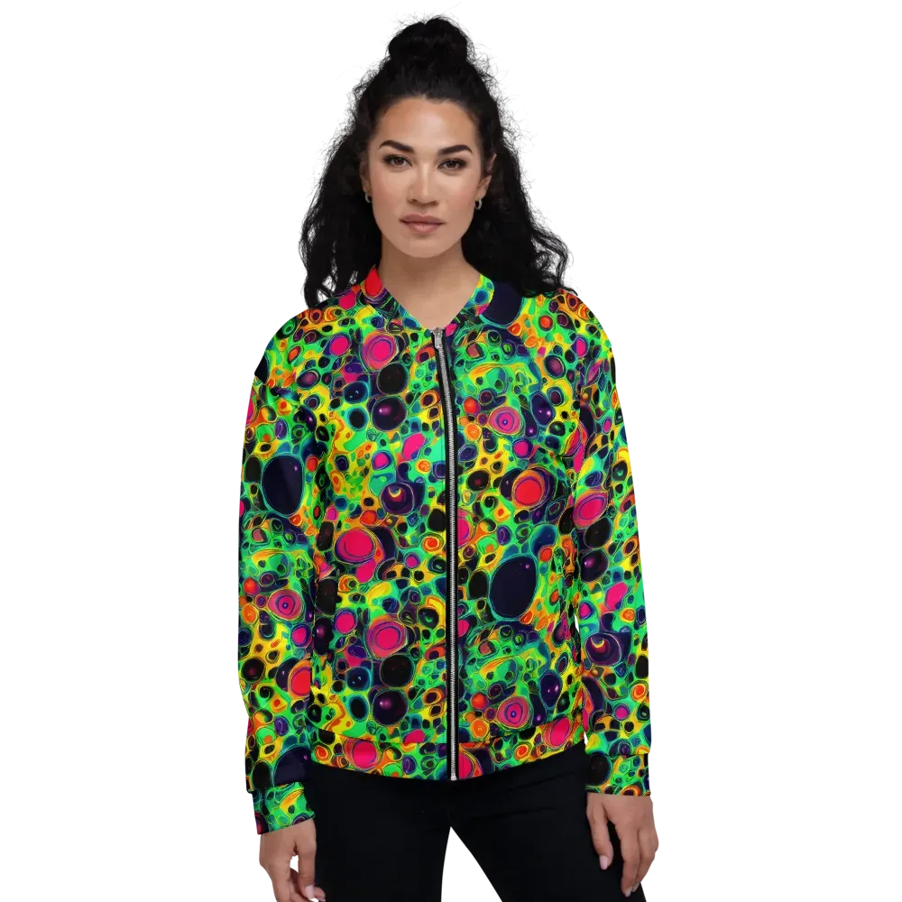 Vivid Spill on Bomber Jacket — Front