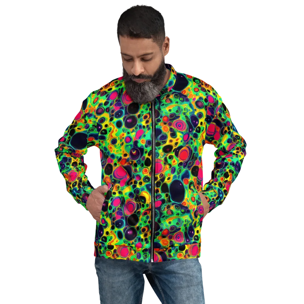 Vivid Spill on Bomber Jacket — Front
