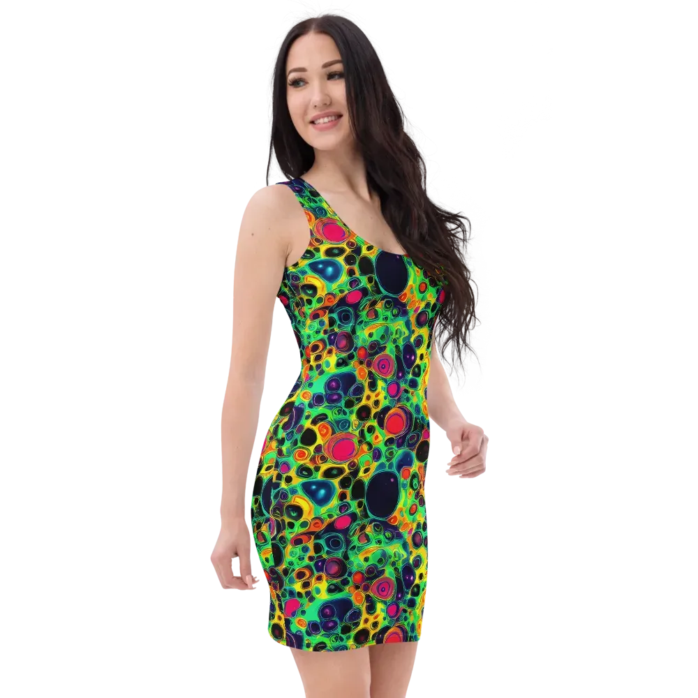 Vivid Spill on Bodycon Dress — Right Front