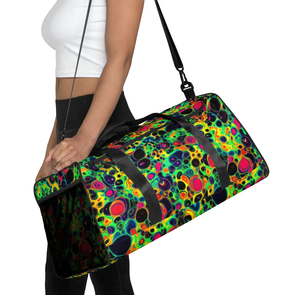 Vivid Spill on Duffle Bag — Front