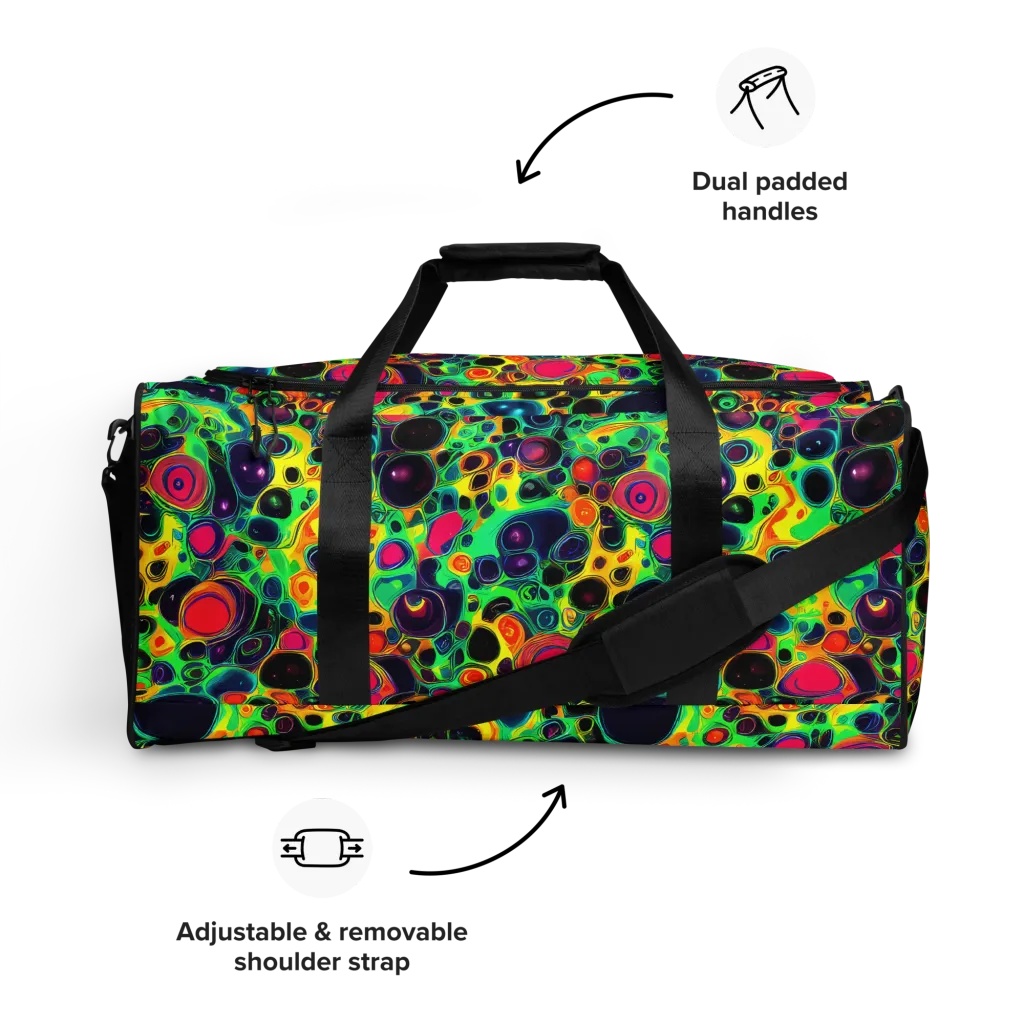 Vivid Spill on Duffle Bag — Front