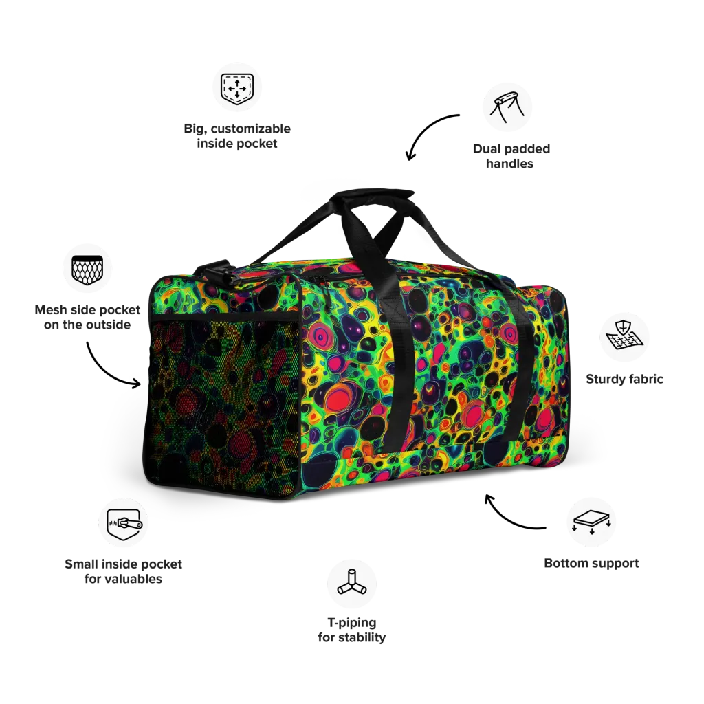 Vivid Spill on Duffle Bag — Right Front