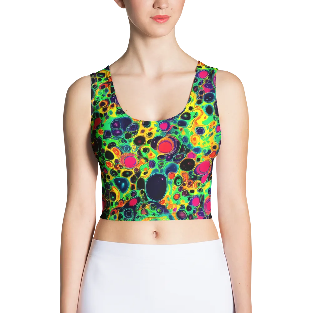 Vivid Spill on Crop Top — Front