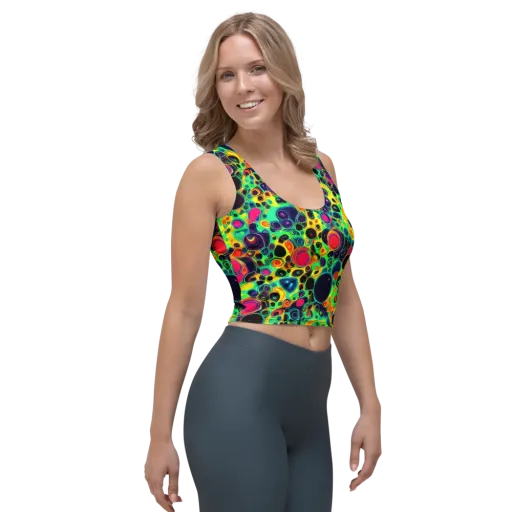 Vivid Spill on a Crop Top