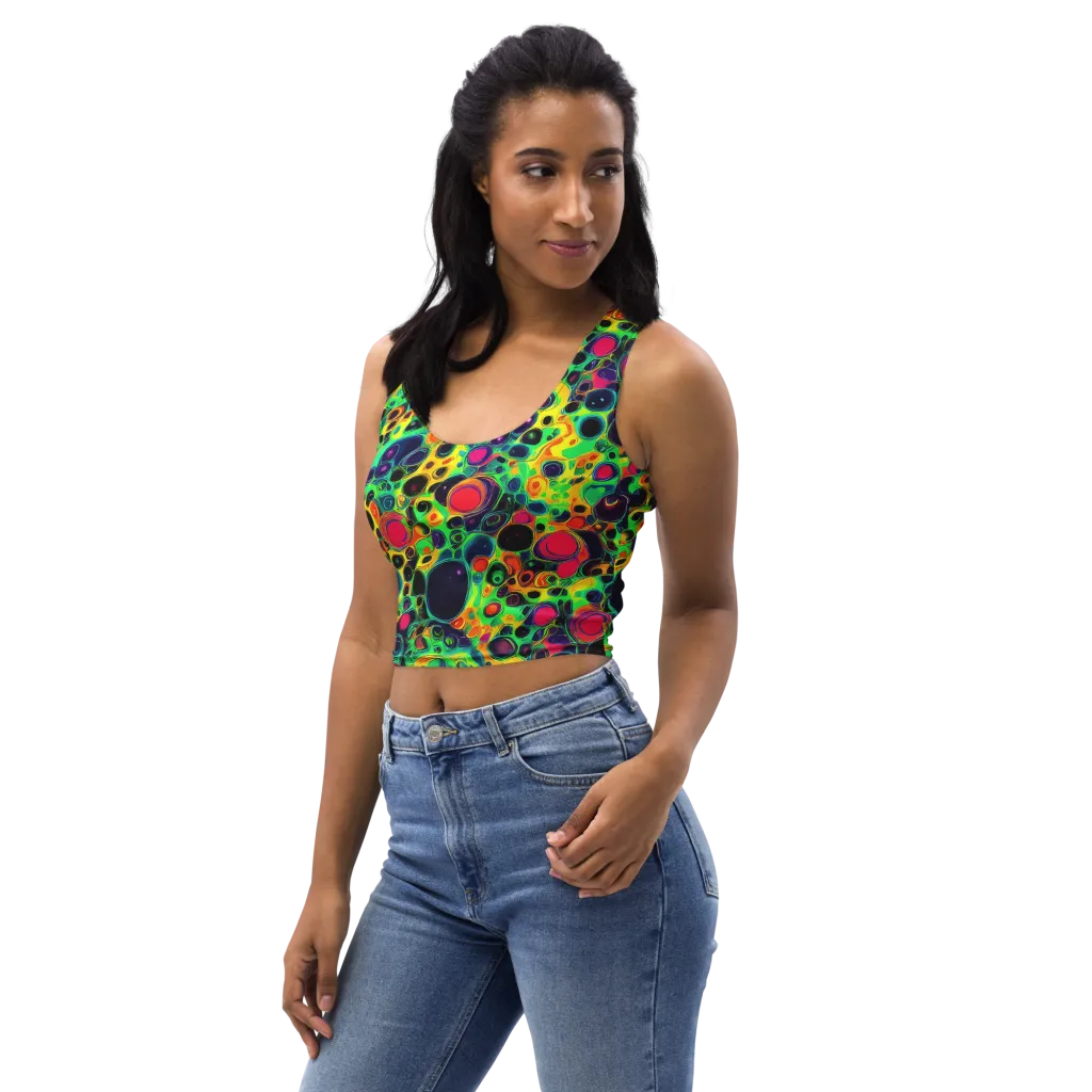 Vivid Spill on Crop Top — Left Front