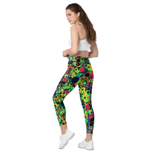 Vivid Spill on a Leggings with Pockets