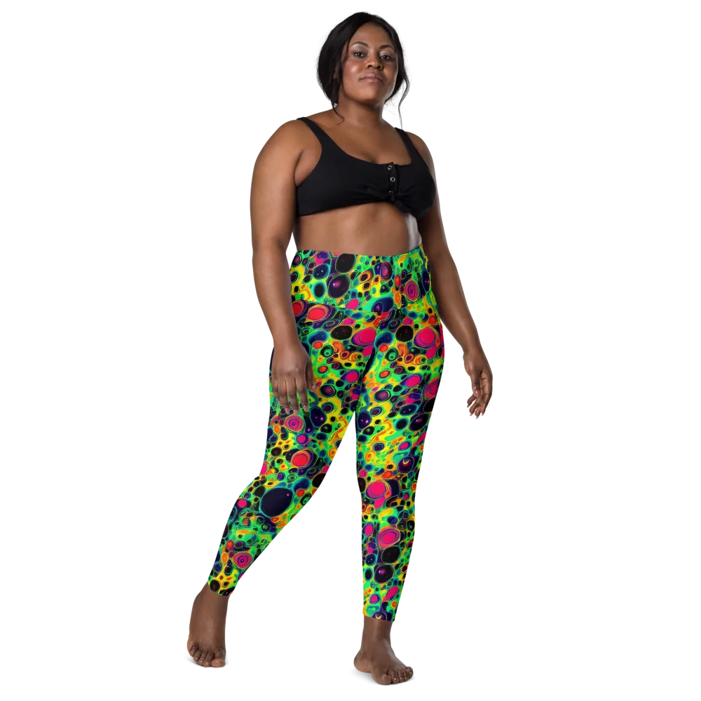 Vivid Spill on Leggings with Pockets — Front